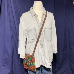 Velvet Heart 3/4/roll up sleeve breezy half button